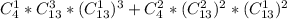 C^1_4*C^3_{13}*(C^1_{13})^3 + C^2_4*(C^2_{13})^2*(C^1_{13})^2