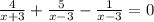 \frac{4}{x+3} +\frac{5}{x-3} - \frac{1}{x-3}=0