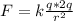 F = k\frac{q*2q}{ r^{2} }