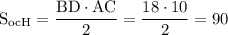 \mathrm{S_{ocH}=\dfrac{BD\cdot AC}{2}=\dfrac{18\cdot10}{2}=90}