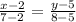 \frac{x-2}{7-2} = \frac{y-5}{8-5}