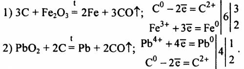 Напишите уравнение реакций взаимодействия угля с оксидом железа (3) и оксидом олова (4).рассмотрите