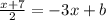 \frac{x+7}{2}=-3x+b