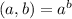 (a,b)=a^b