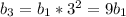 b_3=b_1*3^{2}=9b_1