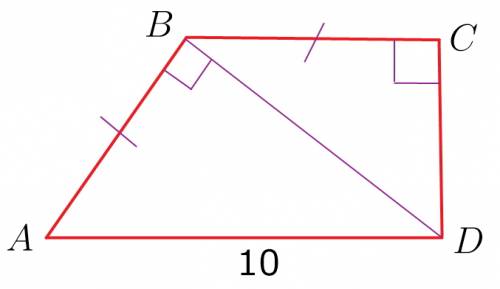 Сделать ! дана трапеция abcd с большим основанием [ad]. найти ad, если известно что bc перпендикуляр