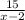 \frac{15}{x-2}