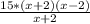 \frac{15*(x+2)(x-2)}{x+2}