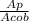 \frac{Ap}{Acob}