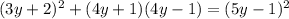 (3y+2)^2+(4y+1)(4y-1)=(5y-1)^2