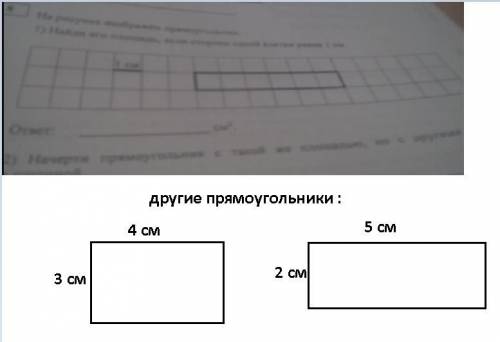 На рисунке изображён прямоугольник 1) найди его периметр если сторона одной клетки равна 1 см2)начер