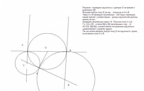 Даны прямая m и на ней точки а и в. проводятся всевозможные пары окружностей, которые касаются друг-