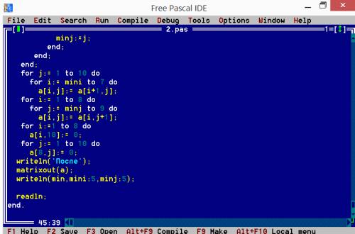 Pascal. , . информатика 10 класс матрица a состоит из 8 строк и 10 столбцов. найти минимальный элеме