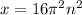 x=16 \pi ^{2}n^2