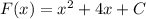 F(x)=x^2+4x+C