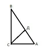 Впрямоугольном треугольнике abc,угол c=90°,угол a=60°,cd=бессектриса.найдите все углы треугольника b