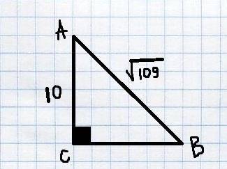 Вδ авс < с равен 90. ав=√109 , ас=10. найти tg а