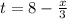 t= 8-\frac{x}{3}