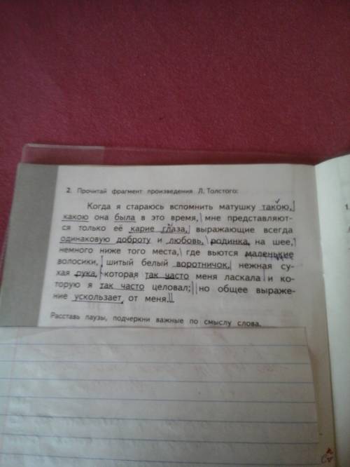 Раставь паузы ,подчеркни важные по смыслу слова когда я стараюсь вспоминать матушку такою какую она