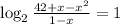 \log_2 \frac{42+x-x^2}{1-x}=1