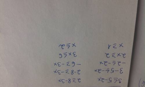 Решительно неравенство 1) 3 ≤5-2х 2)2 ≥8-3х