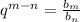 q^{m-n}=\frac{b_m}{b_n}