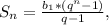 S_n= \frac{b_1*(q^n-1)}{q-1} ,