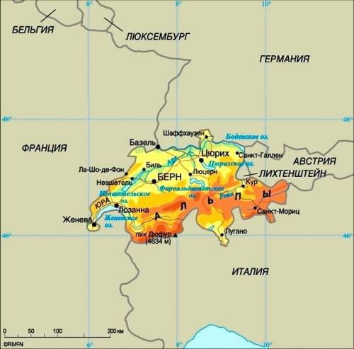 План описания страны: швейцария. в какой части материка расположена страна? как называется её столиц