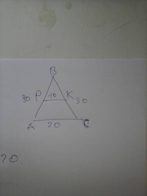 Вравнобедренном треугольнике авс с основанием ас 20 и боковой стороной ав=30 проведена биссектриса а