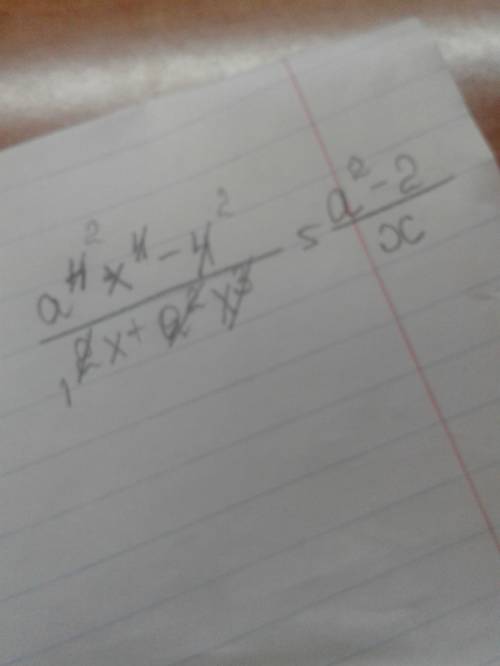 Сократите дробь a^4 x^4-4 / 2x+a^2 x^3