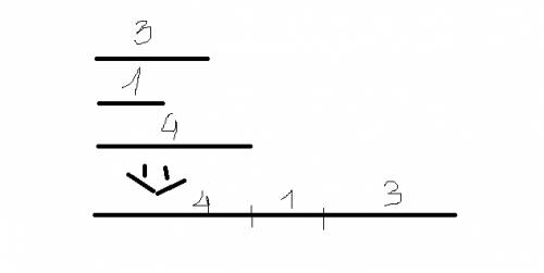 Начерти отрезок длина которого равна сумме длин отрезков 3см 1см и 4см