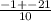 \frac{-1+-21} {10}