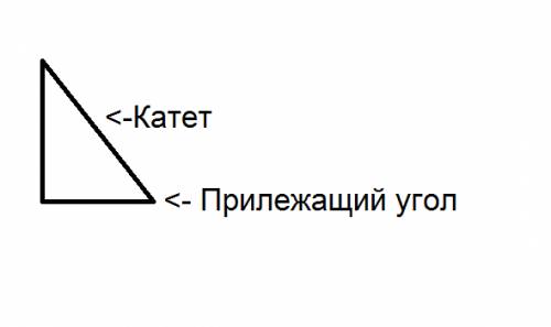 Постройте прямоугольный треугольник по катету и прилежащему к нему острому углу