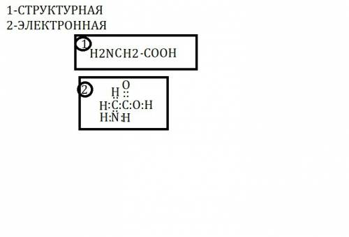 Структурная и электронная формула 2-аминоэтановая кислота?