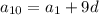 a_{10}=a_1+9d