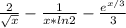 \frac{2}{ \sqrt{x} } - \frac{1}{x*ln2}- \frac{e^{x/3}}{3}