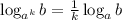 \log_{a^k}b=\frac{1}{k}\log_ab