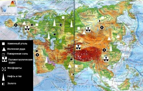 Рельеф и полезные ископаемые евразии! и !