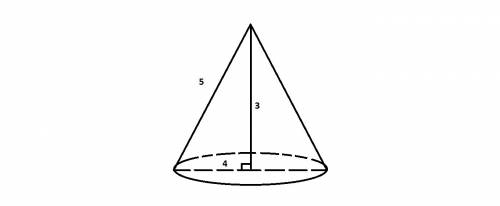 Радиус основания конуса 4см, образующая 5см. найдите его высоту конуса.