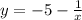 y=-5- \frac{1}{x}