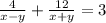 \frac{4}{x-y}+ \frac{12}{x+y}=3