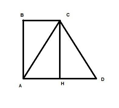Впрямоугольной трапеции abcd, изображенной на рисунке, ab параллельно bc, величина угла b= 90 градус
