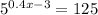 5^{0.4x-3}=125