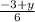 \frac{-3 + y }{6}