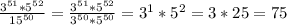 \frac{3^{51}*5^{52}}{15^{50}}=\frac{3^{51}*5^{52}}{3^{50}*5^{50}}=3^1*5^2=3*25=75