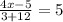 \frac{4x-5}{3+12} =5