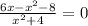 \frac{6x-x^2-8}{x^2+4}=0