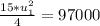 \frac{15*u_{1}^{2} }{4} =97000