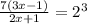 \frac{7(3x-1)}{2x+1}=2^3