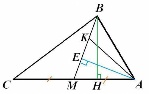 Втреугольнике abc на медиане вм взято точку к так, что вк: км=1: 2.найдите отношение площади треугол